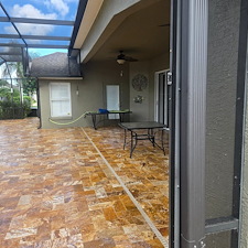Top-Quality-Travertine-Paver-Cleaning-Re-Sanding-and-Sealing-Performed-in-Port-Orange-Florida 1