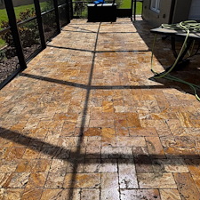 Top-Quality-Travertine-Paver-Cleaning-Re-Sanding-and-Sealing-Performed-in-Port-Orange-Florida 0
