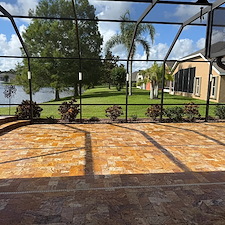 Top-Quality-Travertine-Paver-Cleaning-Re-Sanding-and-Sealing-Performed-in-Port-Orange-Florida 3